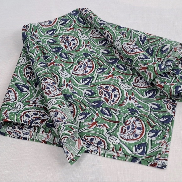 Sezane Green and Blue Patterned Scarf - Picture 4 of 7
